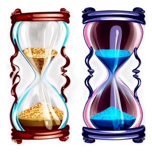 Stylized Hourglass Graphic PNG Dbp12