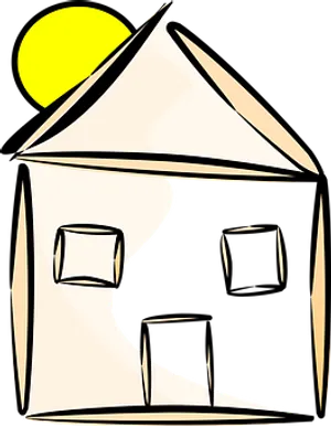 Stylized House Illustration PNG image