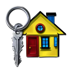 Stylized House Key PNG Auc