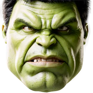 Stylized Hulk Face PNG Nmo69