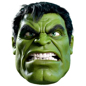 Stylized Hulk Face PNG Rnl82
