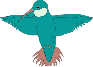 Stylized Hummingbird Illustration PNG image