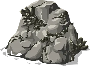 Stylized Illustrationof Rock Formation PNG image