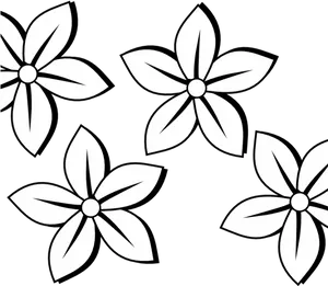 Stylized Jasmine Flower Illustration PNG image