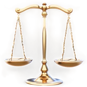 Stylized Justice Scale PNG 06132024