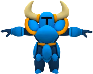 Stylized Knight Character Model PNG image