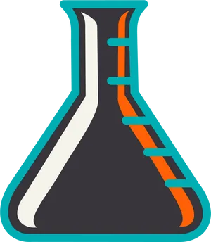 Stylized Laboratory Beaker Graphic PNG image