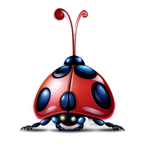 Stylized Ladybug Art PNG Spk