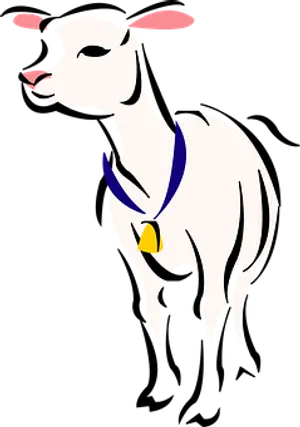 Stylized Lamb Illustration PNG image