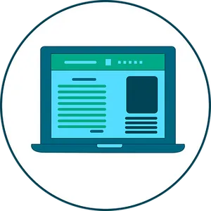 Stylized Laptop Icon