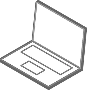 Stylized Laptop Vector Illustration