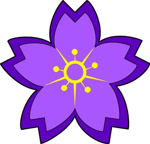 Stylized Lavender Flower Illustration