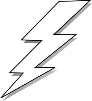 Stylized Lightning Bolt Graphic PNG image