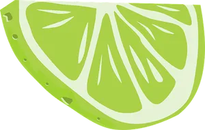 Stylized Lime Slice Graphic PNG image