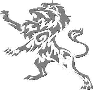 Stylized Lion Tattoo Design PNG image