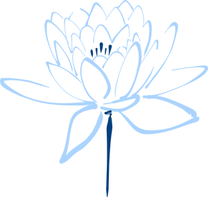 Stylized Lotus Flower Art PNG image