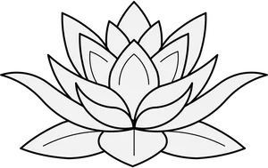 Stylized Lotus Flower Graphic PNG image