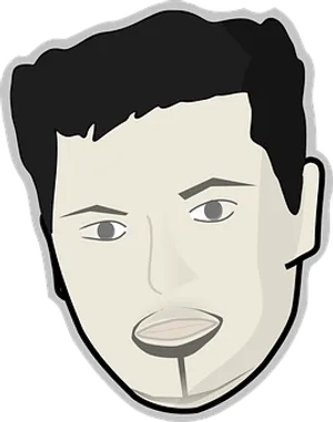 Stylized Male Face Vector