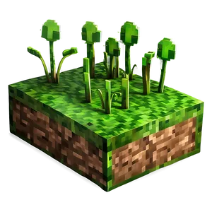 Stylized Minecraft Grass Block Png 49 PNG image