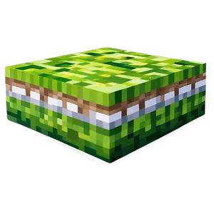Stylized Minecraft Grass Block Png Mbv9 PNG image