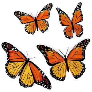 Stylized Monarch Butterflies Png Xop PNG image