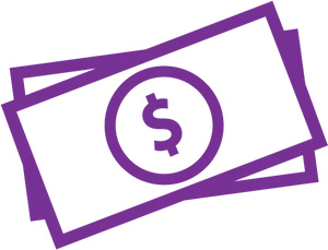 Stylized Money Icon Vector PNG image