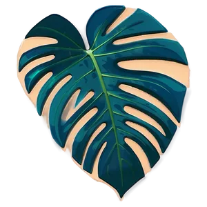 Stylized Monstera Leaf Png 05232024 PNG image