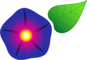 Stylized Morning Glory Graphic PNG image