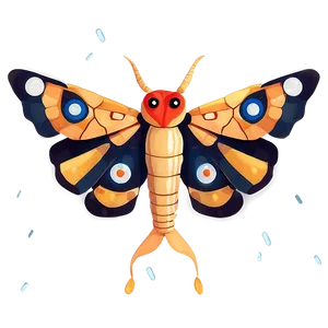 Stylized Mothra Fan Art PNG 25