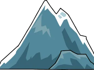 Stylized Mountain Peaks Illustration PNG image