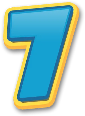 Stylized Number7 Icon PNG image