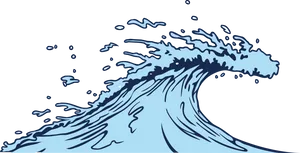 Stylized Ocean Wave Illustration PNG image