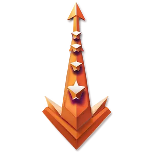 Stylized Orange Arrow PNG Gxc