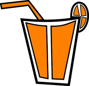 Stylized Orange Drink Graphic