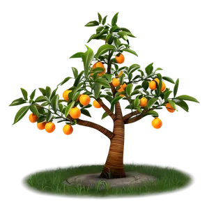 Stylized Orange Tree PNG 23 PNG