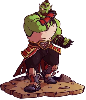 Stylized Orc Warrior Artwork PNG image