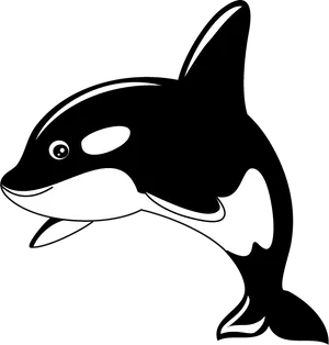 Stylized Orca Illustration PNG image