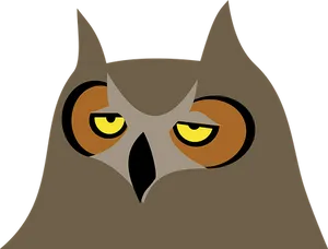 Stylized Owl Graphic PNG image