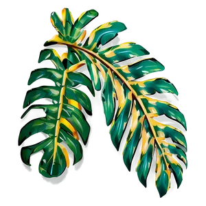 Stylized Palm Leaves PNG 05252024 PNG