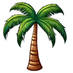 Stylized Palm Tree Emoji PNG 06272024