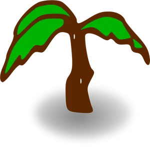 Stylized Palm Tree Graphic PNG image