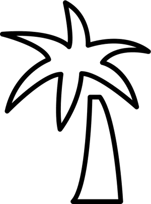 Stylized Palm Tree Graphic PNG