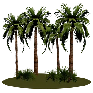 Stylized Palm Trees PNG 33