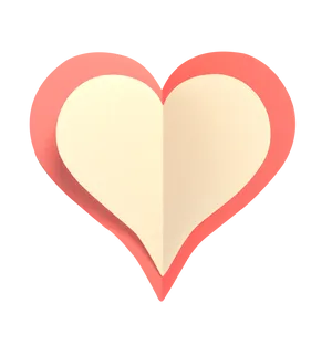 Stylized Paper Heart Graphic