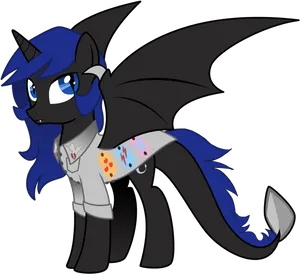 Stylized Pegasus Character Art PNG image
