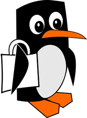 Stylized Penguin Graphic