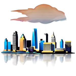 Stylized Philadelphia Skyline Png 06252024 PNG image