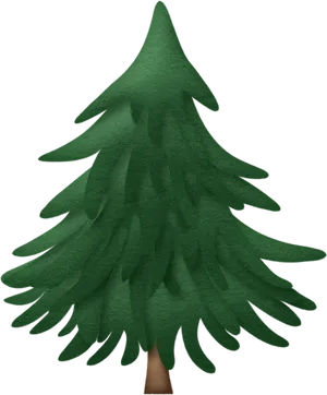 Stylized Pine Tree Illustration PNG image