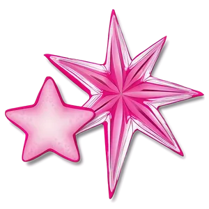 Stylized Pink Stars PNG 06122024