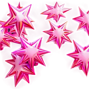 Stylized Pink Stars PNG Xpq